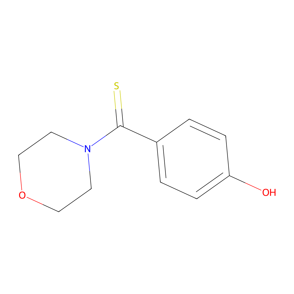4-(4-Hydroxythiobenzoyl)morpholine molecular structure, CAS 3202-77-5