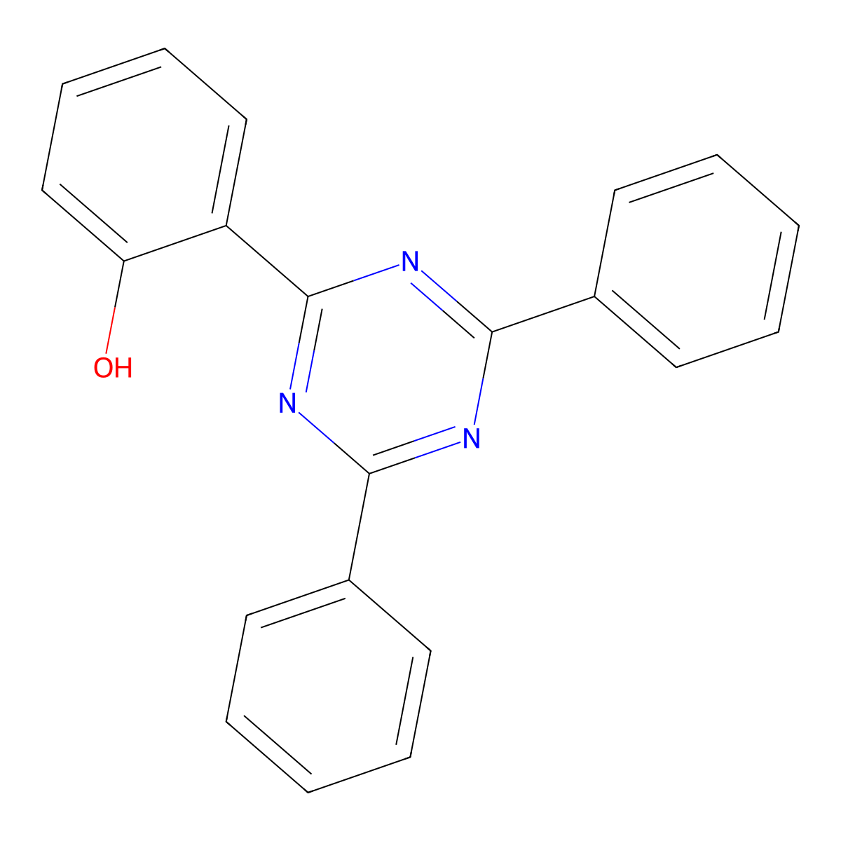 2-(4,6-Diphenyl-1,3,5-triazin-2-yl)phenol molecular structure, CAS 3202-86-6
