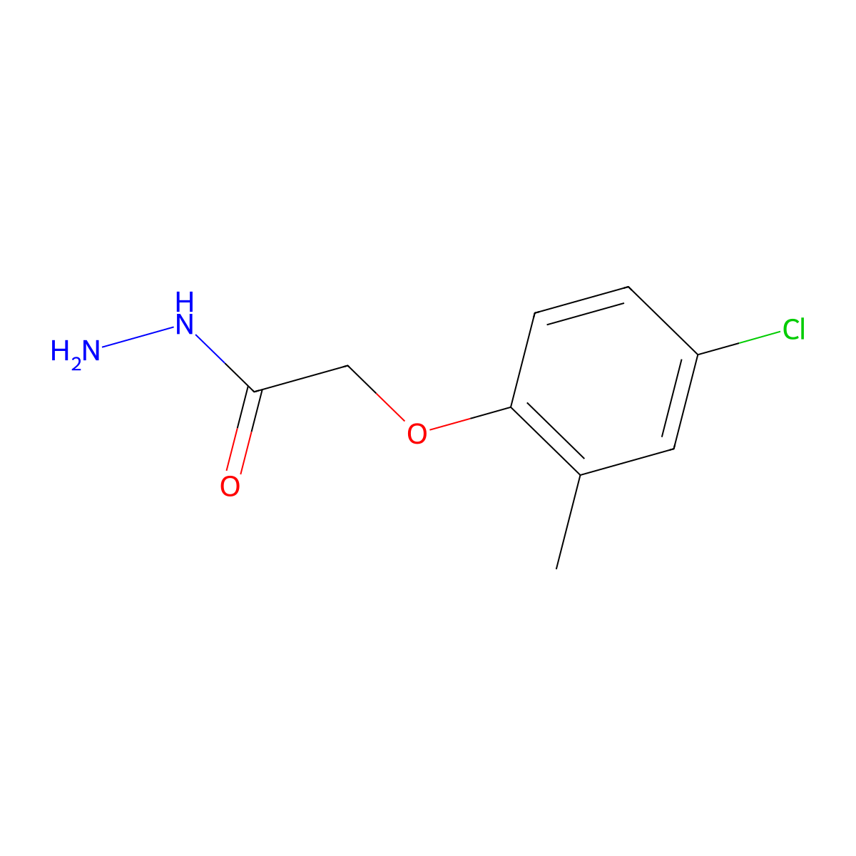 Acetic acid, ((4-chloro-o-tolyl)oxy)-, hydrazide molecular structure, CAS 32022-38-1