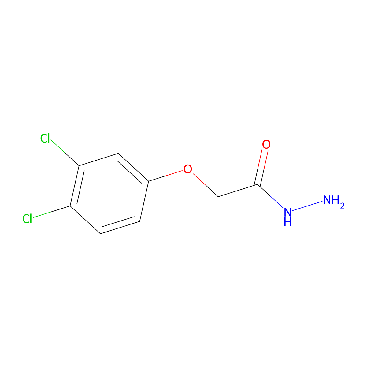 2-(3,4-Dichlorophenoxy)acetohydrazide molecular structure, CAS 32022-41-6