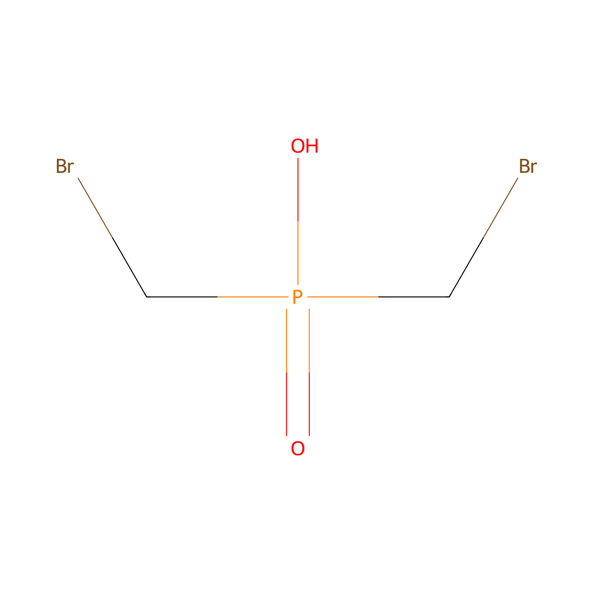 Bis(bromomethyl)phosphinic acid molecular structure, CAS 32023-79-3