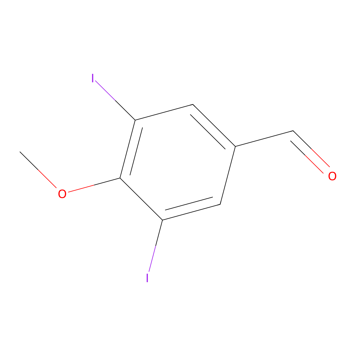 3,5-Diiodo-4-methoxybenzaldehyde molecular structure, CAS 32024-14-9