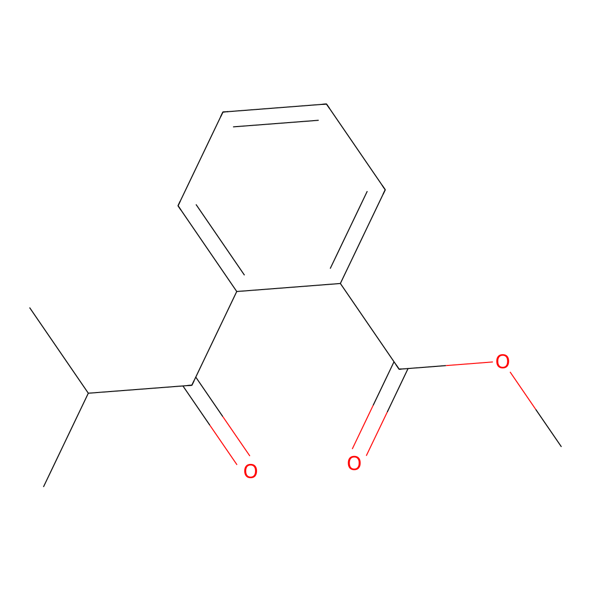 Methyl 2-(2-methylpropanoyl)benzoate molecular structure, CAS 32025-38-0