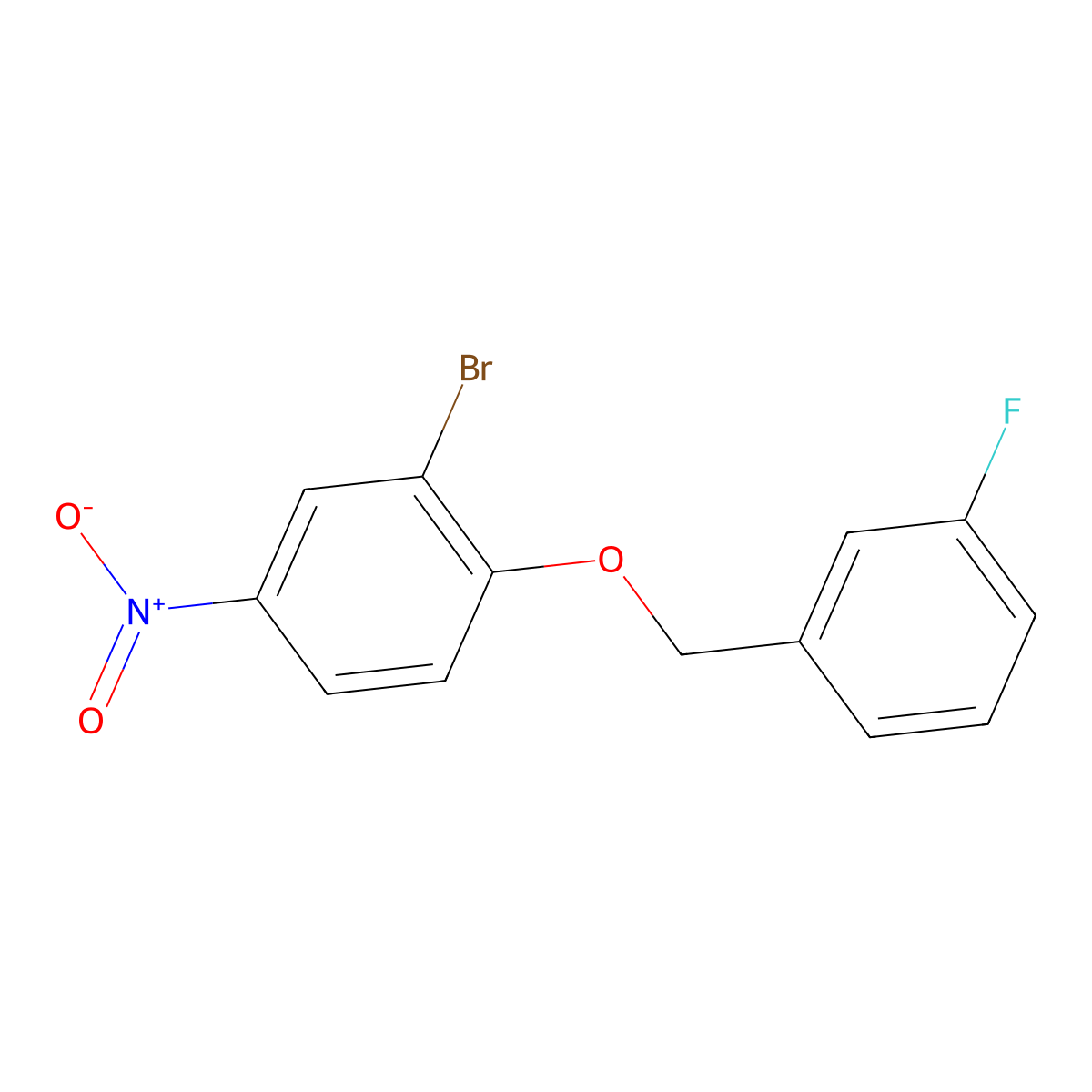 2-Bromo-1-(3-fluorobenzyloxy)-4-nitrobenzene molecular structure, CAS 320337-13-1
