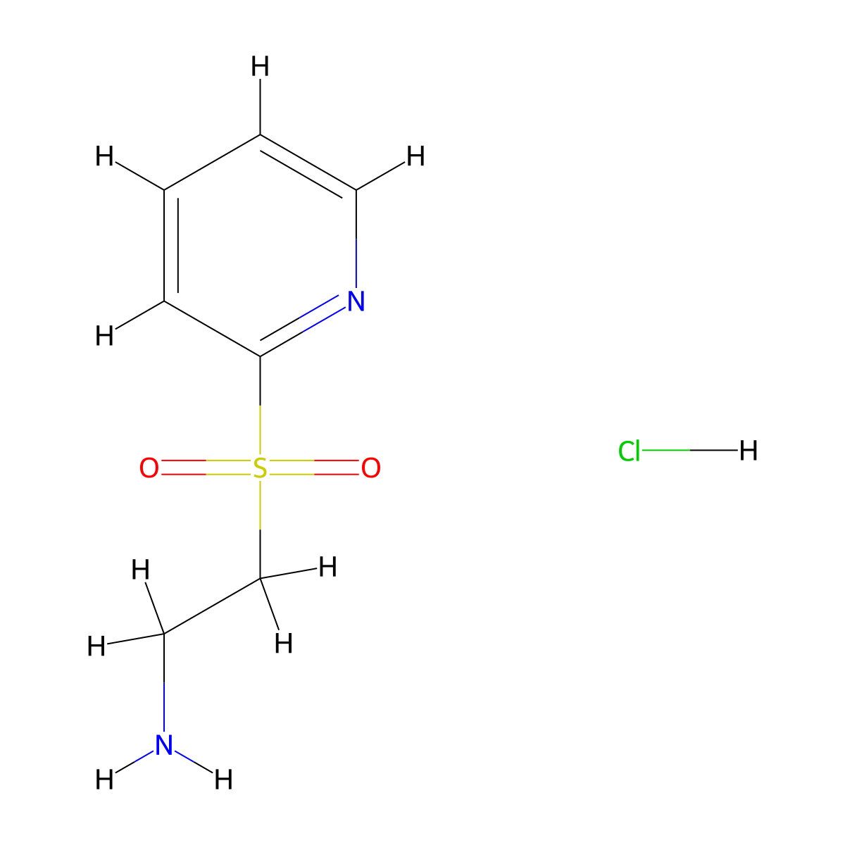 2-(Pyridine-2-sulfonyl)ethan-1-amine hydrochloride molecular structure, CAS 320337-49-3
