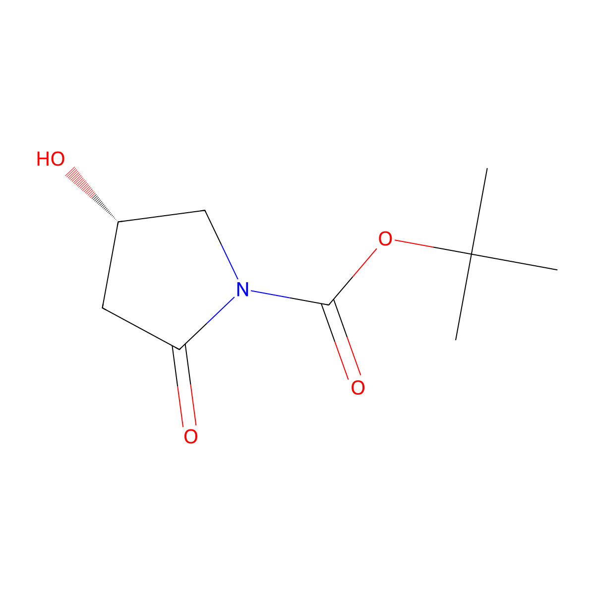 tert-butyl (4S)-4-hydroxy-2-oxopyrrolidine-1-carboxylate molecular structure, CAS 320343-58-6