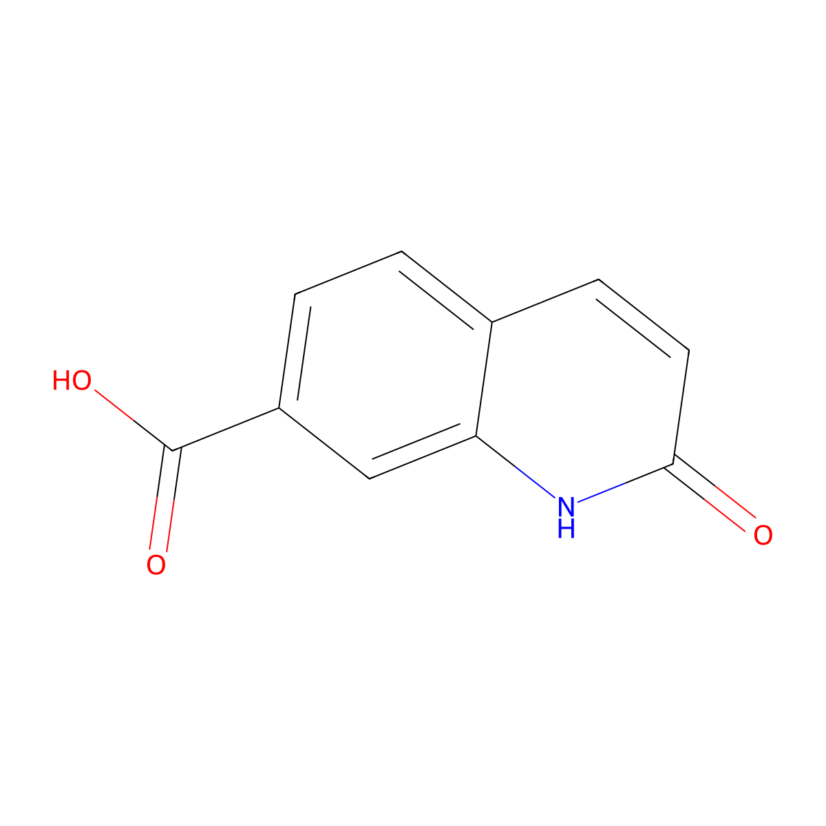 2-Hydroxyquinoline-7-carboxylic acid molecular structure, CAS 320349-89-1