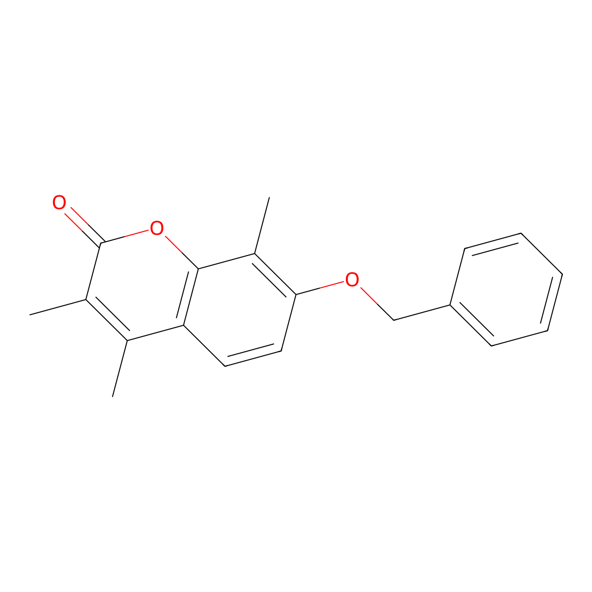 7-(benzyloxy)-3,4,8-trimethyl-2H-chromen-2-one molecular structure, CAS 320350-75-2