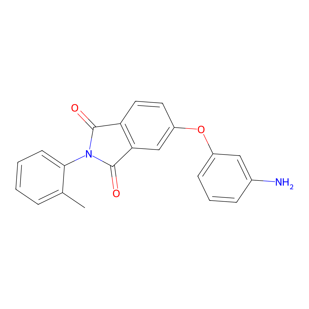 5-(3-Aminophenoxy)-2-(2-methylphenyl)isoindole-1,3-dione molecular structure, CAS 320368-67-0