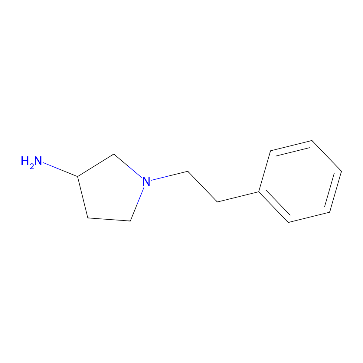 1-(2-Phenylethyl)pyrrolidin-3-amine molecular structure, CAS 320369-94-6