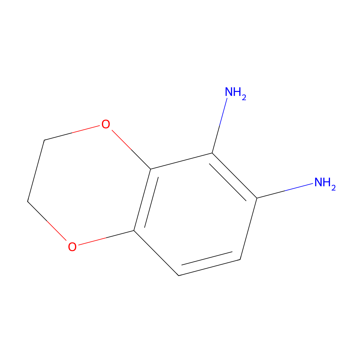 1,2-Diamino-3,4-ethylenedioxybenzene molecular structure, CAS 320386-55-8
