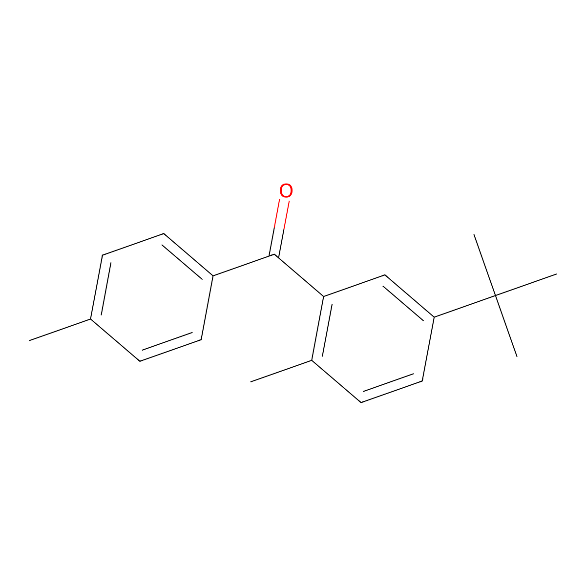 2,4'-Dimethyl-5-tert-butylbenzophenone molecular structure, CAS 320386-58-1