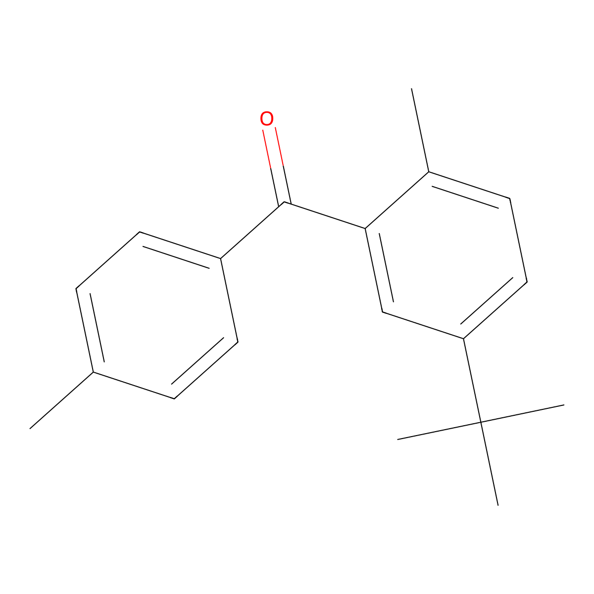2,4'-Dimethyl-5-tert-butylbenzophenone molecular structure, CAS 320386-58-1