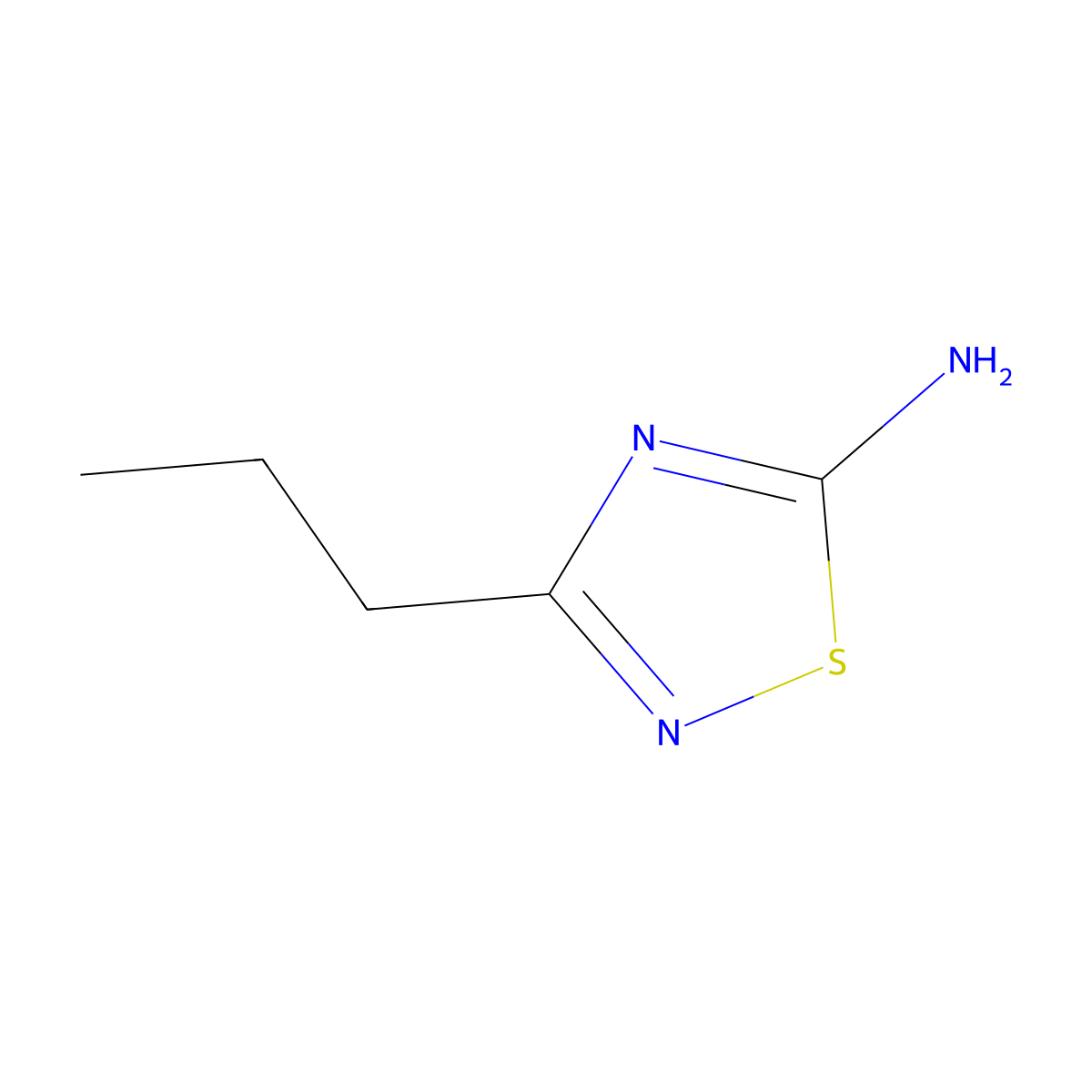 3-Propyl-1,2,4-thiadiazol-5-amine molecular structure, CAS 32039-20-6