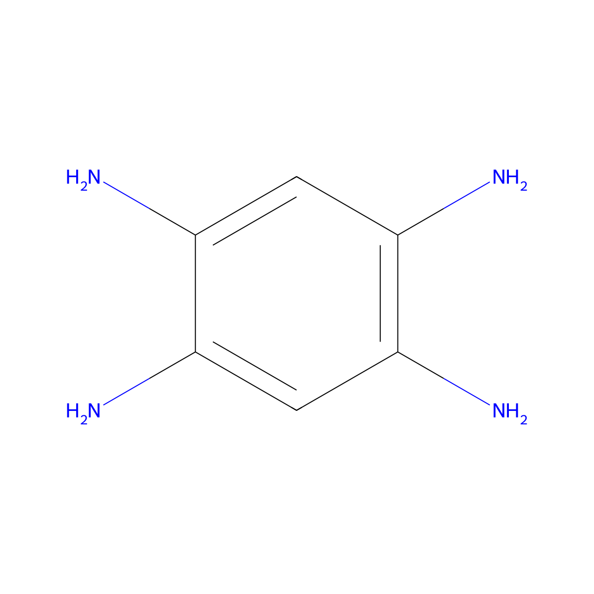 1,2,4,5-Benzenetetraamine molecular structure, CAS 3204-61-3