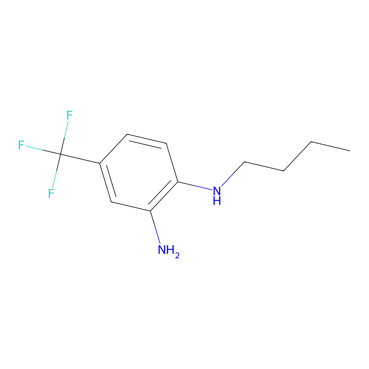 N1-butyl-4-(trifluoromethyl)benzene-1,2-diamine molecular structure, CAS 320406-61-9