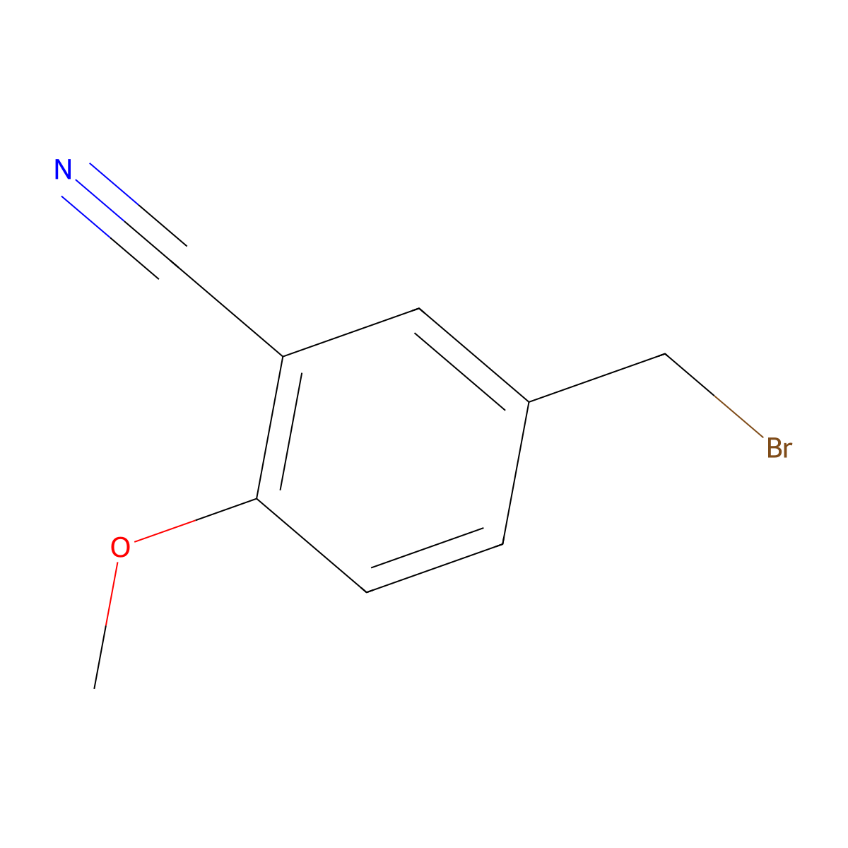 5-(Bromomethyl)-2-methoxybenzonitrile molecular structure, CAS 320407-91-8