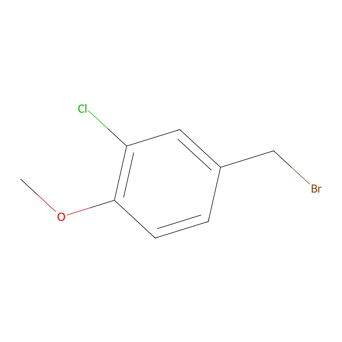 4-(Bromomethyl)-2-chloro-1-methoxybenzene molecular structure, CAS 320407-92-9
