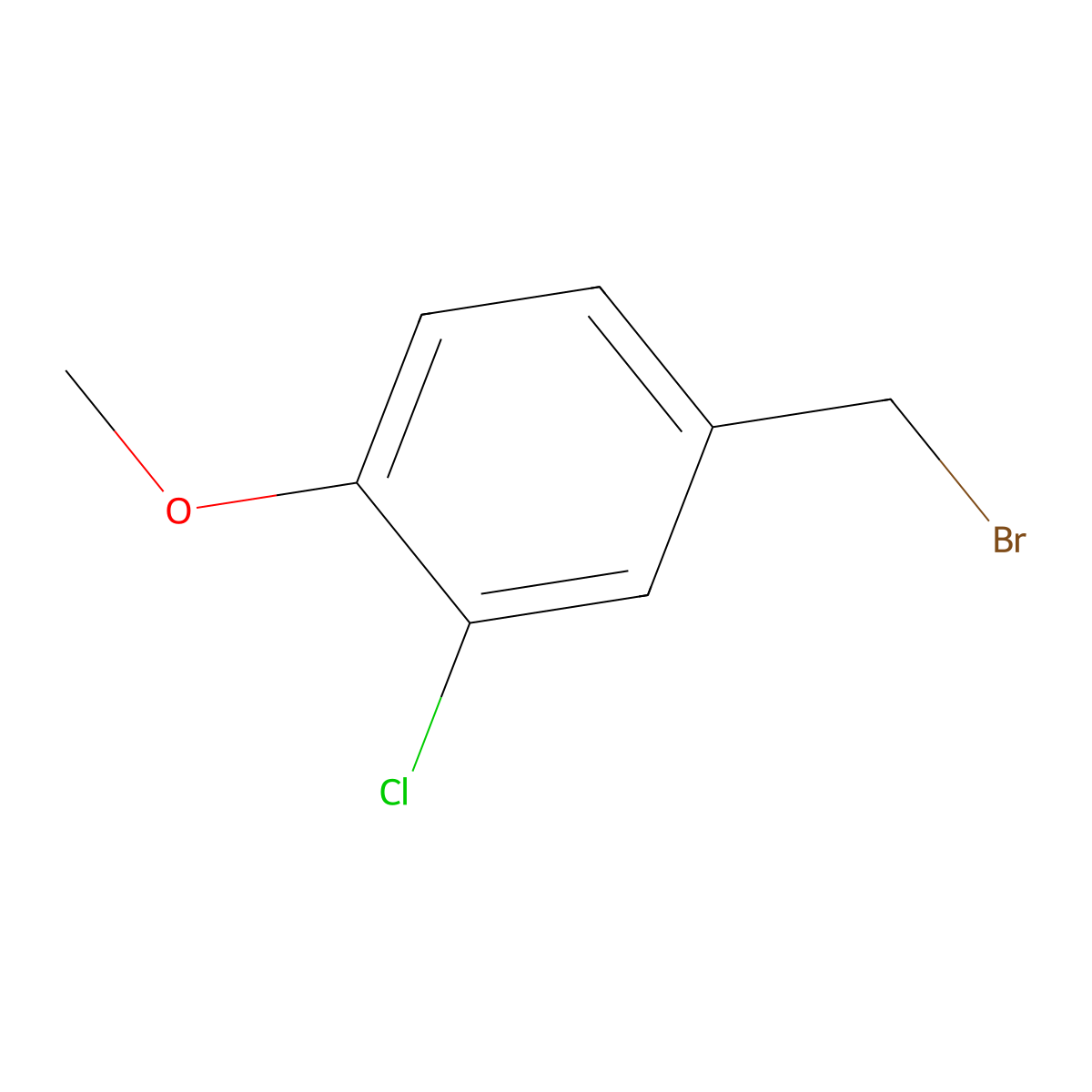 4-(Bromomethyl)-2-chloro-1-methoxybenzene molecular structure, CAS 320407-92-9