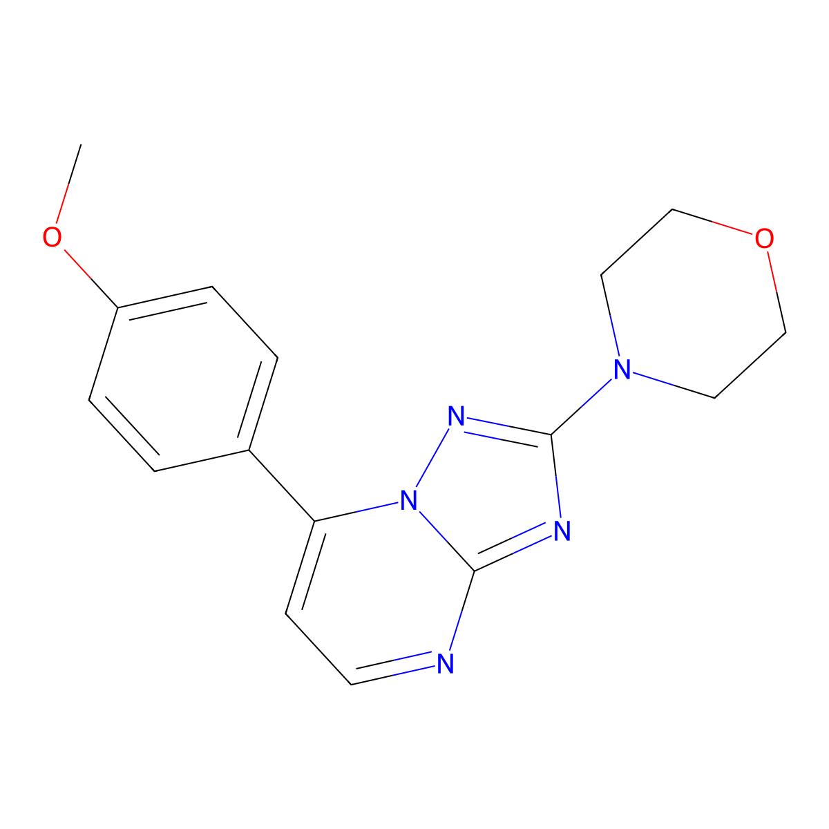 7-(4-Methoxyphenyl)-2-(4-morpholinyl)[1,2,4]triazolo[1,5-a]pyrimidine molecular structure, CAS 320415-93-8