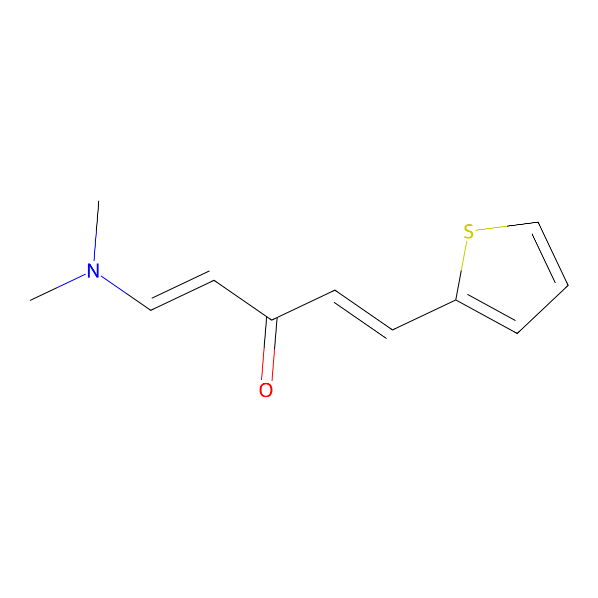 (1E,4E)-1-(dimethylamino)-5-(2-thienyl)penta-1,4-dien-3-one molecular structure, CAS 320416-15-7