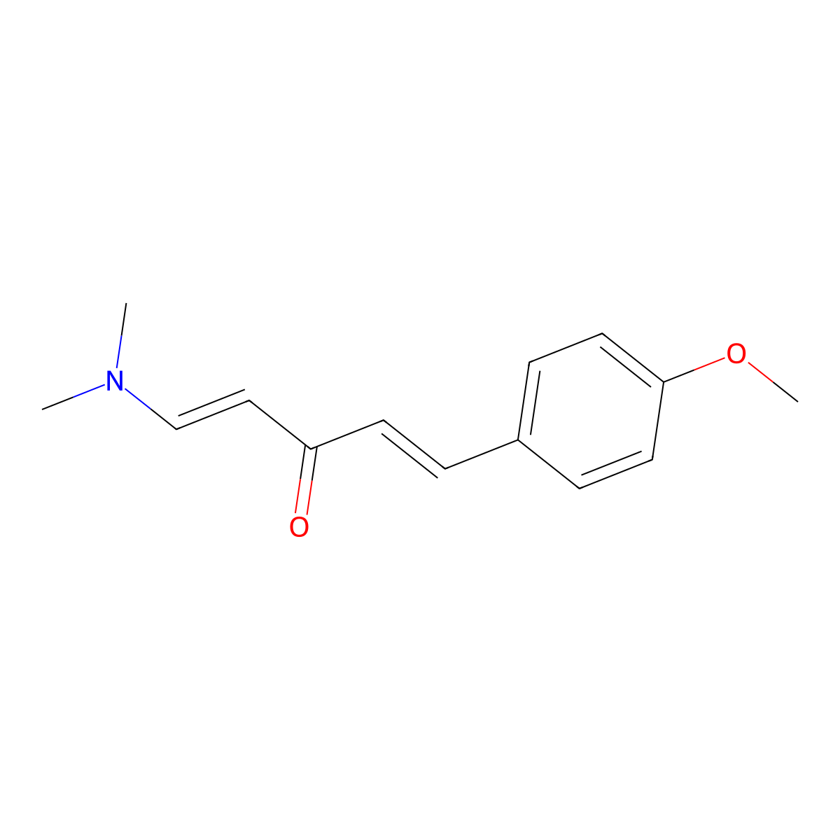 1-(Dimethylamino)-5-(4-methoxyphenyl)penta-1,4-dien-3-one molecular structure, CAS 320416-17-9