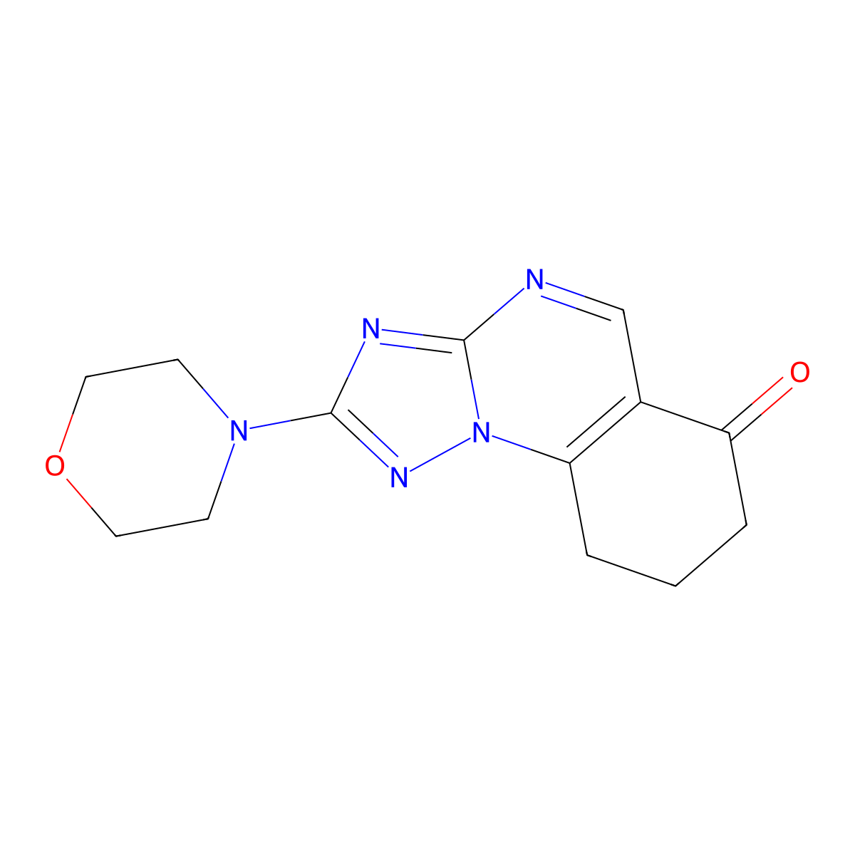 2-morpholino-8,9-dihydro[1,2,4]triazolo[1,5-a]quinazolin-6(7H)-one molecular structure, CAS 320416-21-5