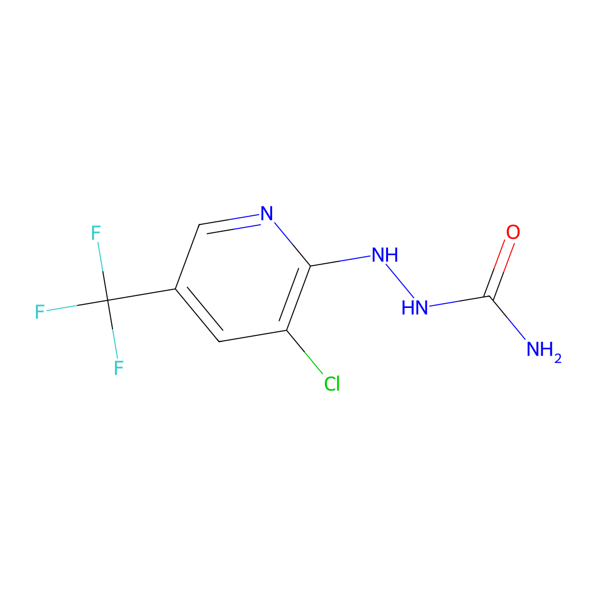 2-[3-Chloro-5-(trifluoromethyl)-2-pyridinyl]-1-hydrazinecarboxamide molecular structure, CAS 320416-29-3