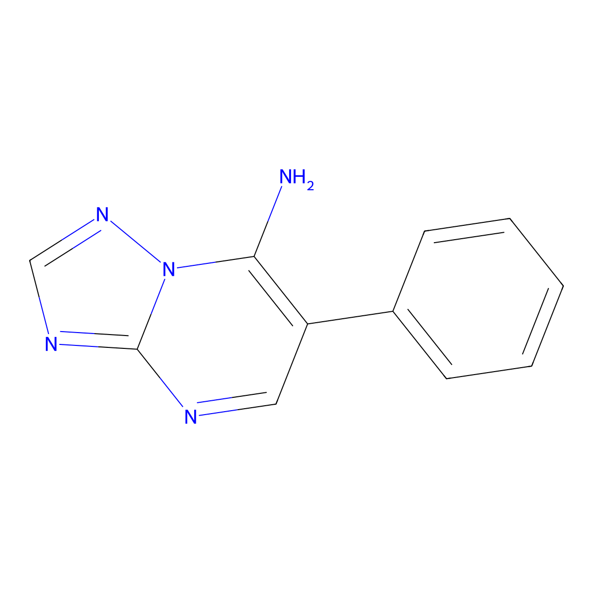 6-Phenyl-[1,2,4]triazolo[1,5-a]pyrimidin-7-amine molecular structure, CAS 320416-33-9