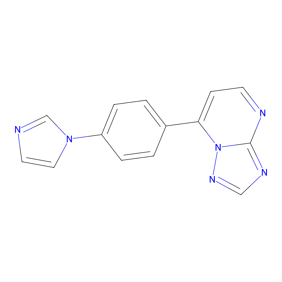 7-[4-(1H-imidazol-1-yl)phenyl][1,2,4]triazolo[1,5-a]pyrimidine molecular structure, CAS 320416-54-4