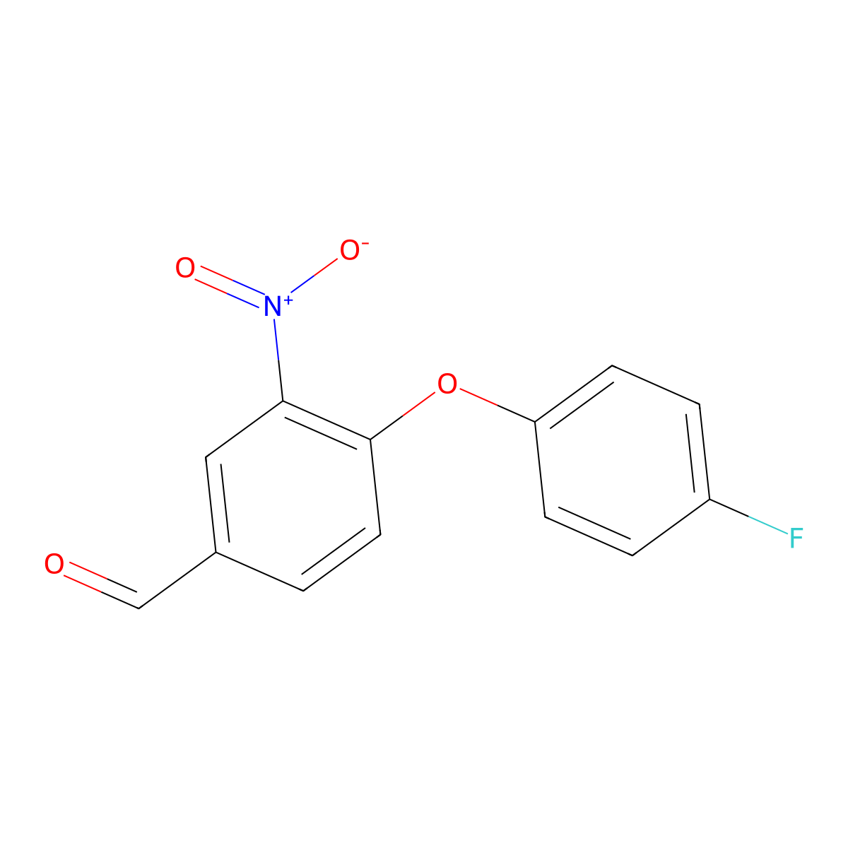 4-(4-Fluorophenoxy)-3-nitrobenzaldehyde molecular structure, CAS 320416-60-2
