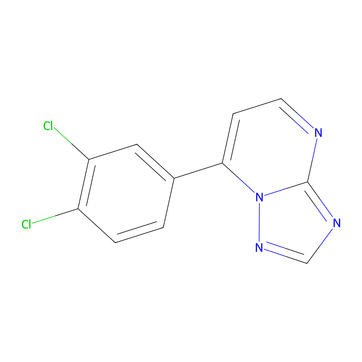 7-(3,4-Dichlorophenyl)-[1,2,4]triazolo[1,5-a]pyrimidine molecular structure, CAS 320416-72-6