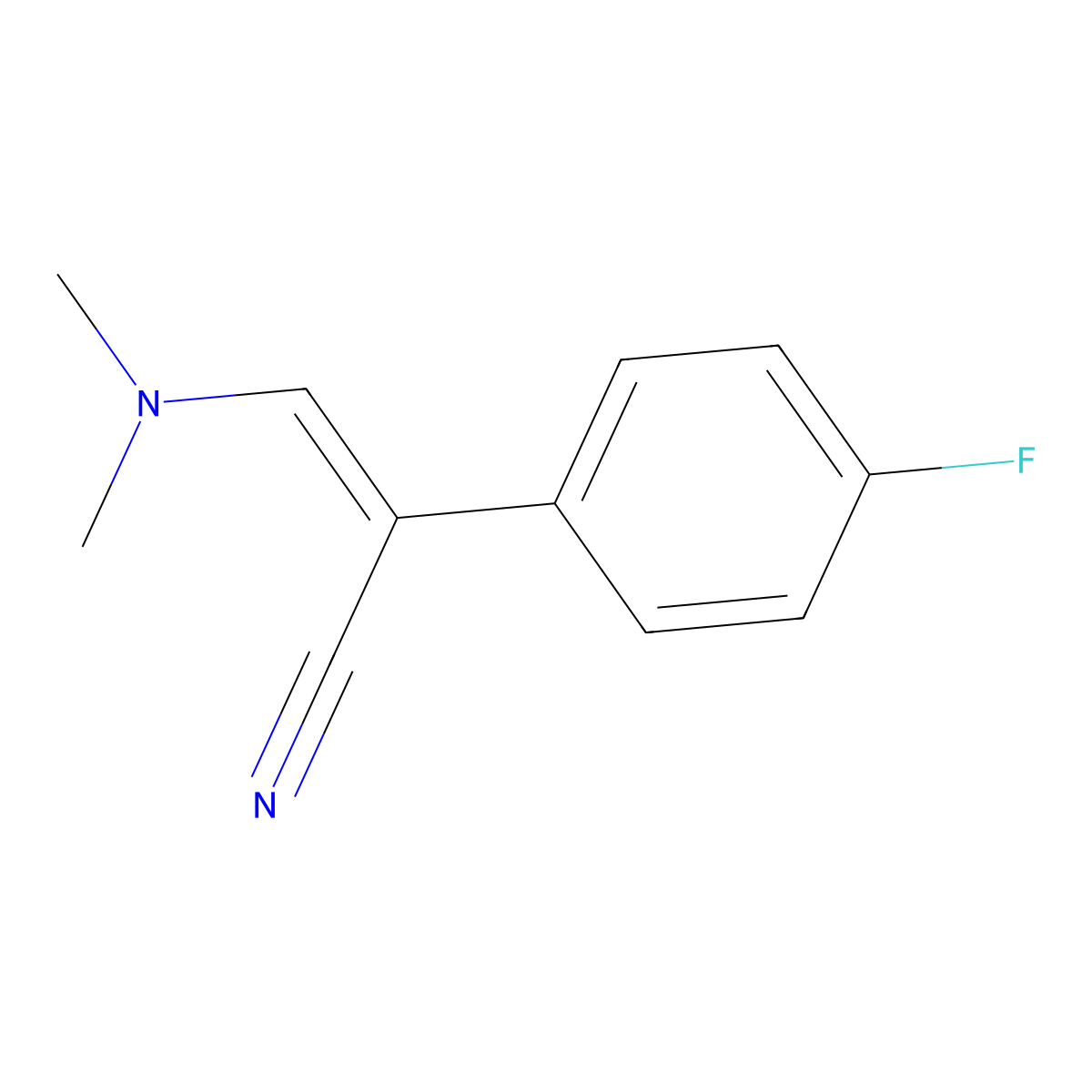 (Z)-3-(dimethylamino)-2-(4-fluorophenyl)prop-2-enenitrile molecular structure, CAS 320416-88-4