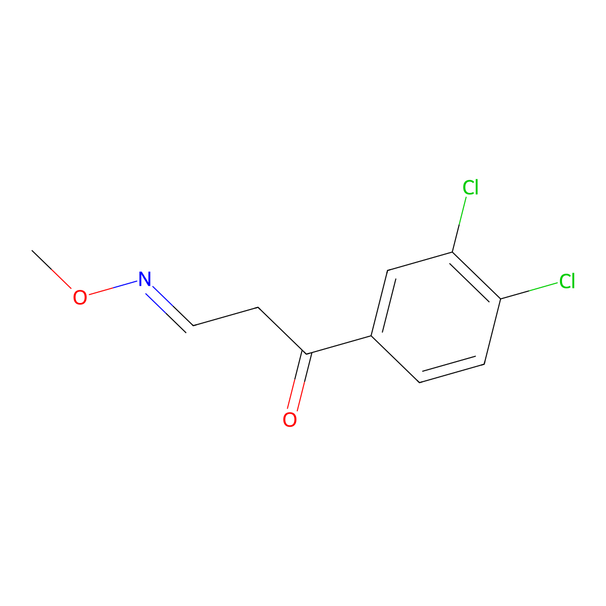 3-(3,4-dichlorophenyl)-3-oxopropanal O-methyloxime molecular structure, CAS 320416-92-0