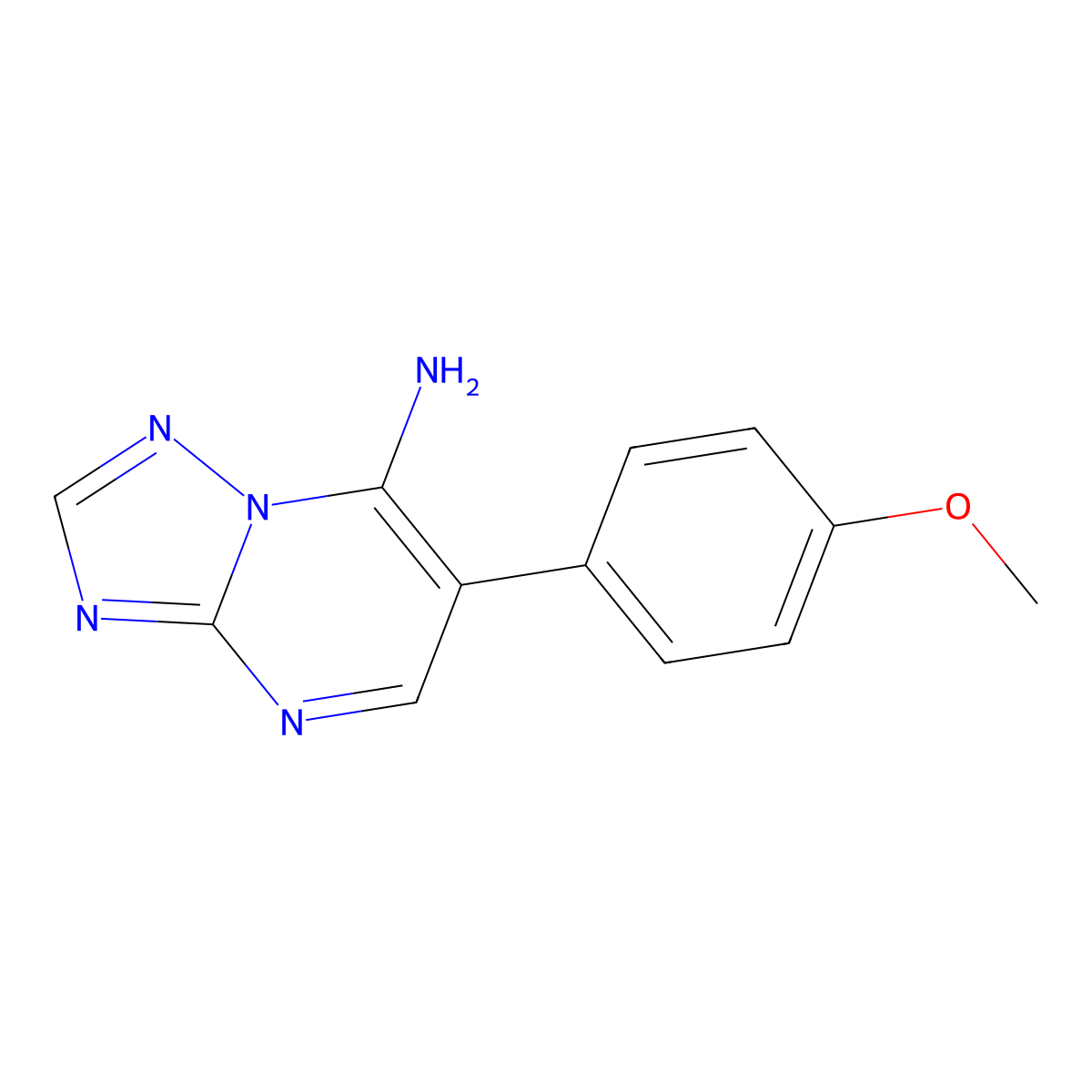 6-(4-Methoxyphenyl)-[1,2,4]triazolo[1,5-a]pyrimidin-7-amine molecular structure, CAS 320416-95-3