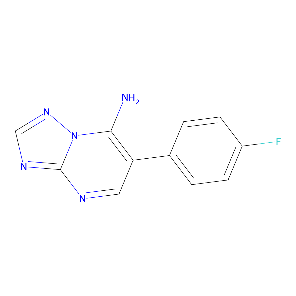 6-(4-Fluorophenyl)[1,2,4]triazolo[1,5-a]pyrimidin-7-amine molecular structure, CAS 320416-97-5