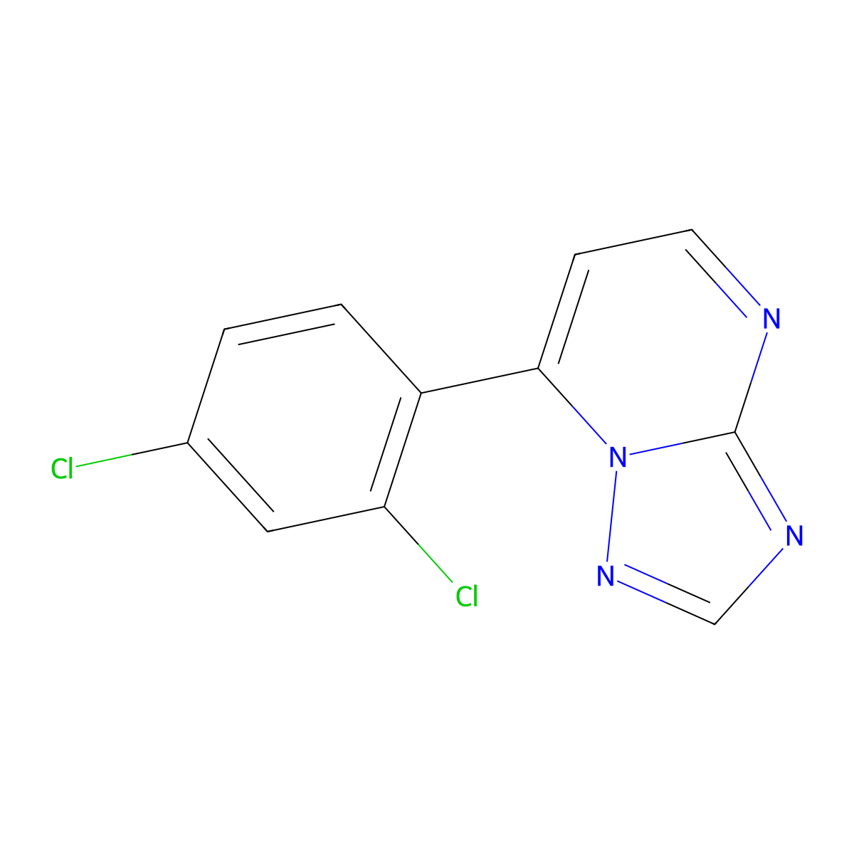 7-(2,4-Dichlorophenyl)-[1,2,4]triazolo[1,5-a]pyrimidine molecular structure, CAS 320417-01-4