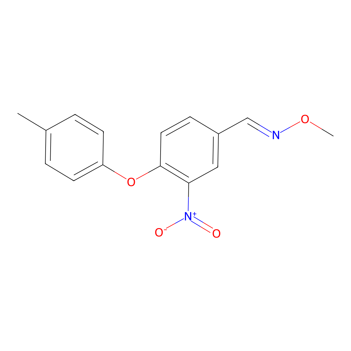 4-(4-methylphenoxy)-3-nitrobenzenecarbaldehyde O-methyloxime molecular structure, CAS 320417-09-2