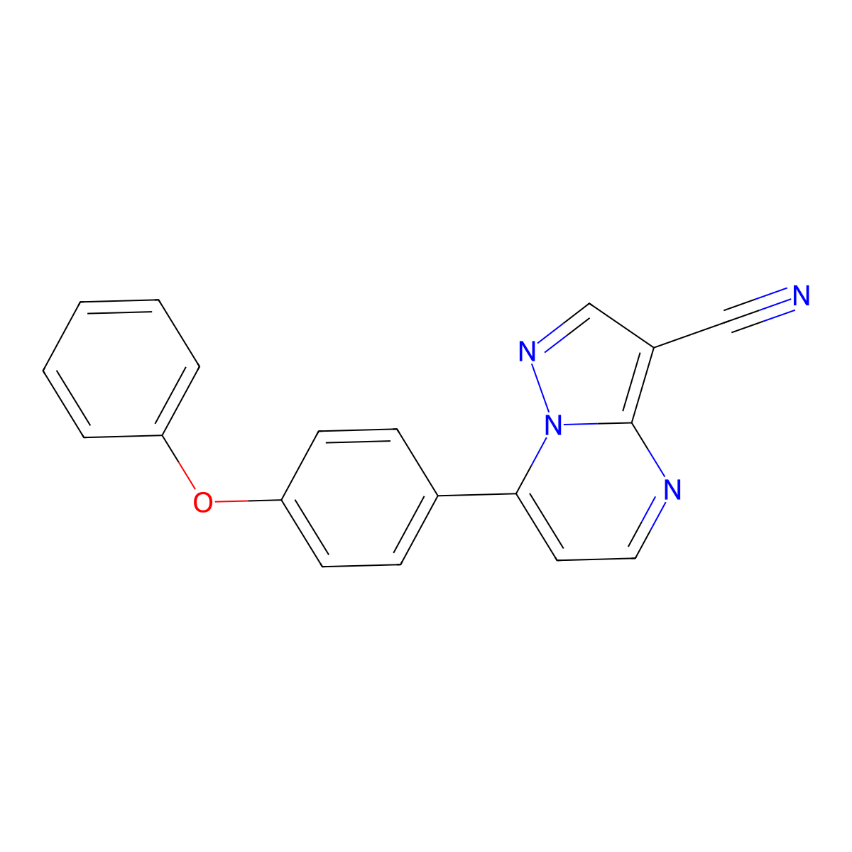 7-(4-Phenoxyphenyl)pyrazolo[1,5-a]pyrimidine-3-carbonitrile molecular structure, CAS 320417-19-4