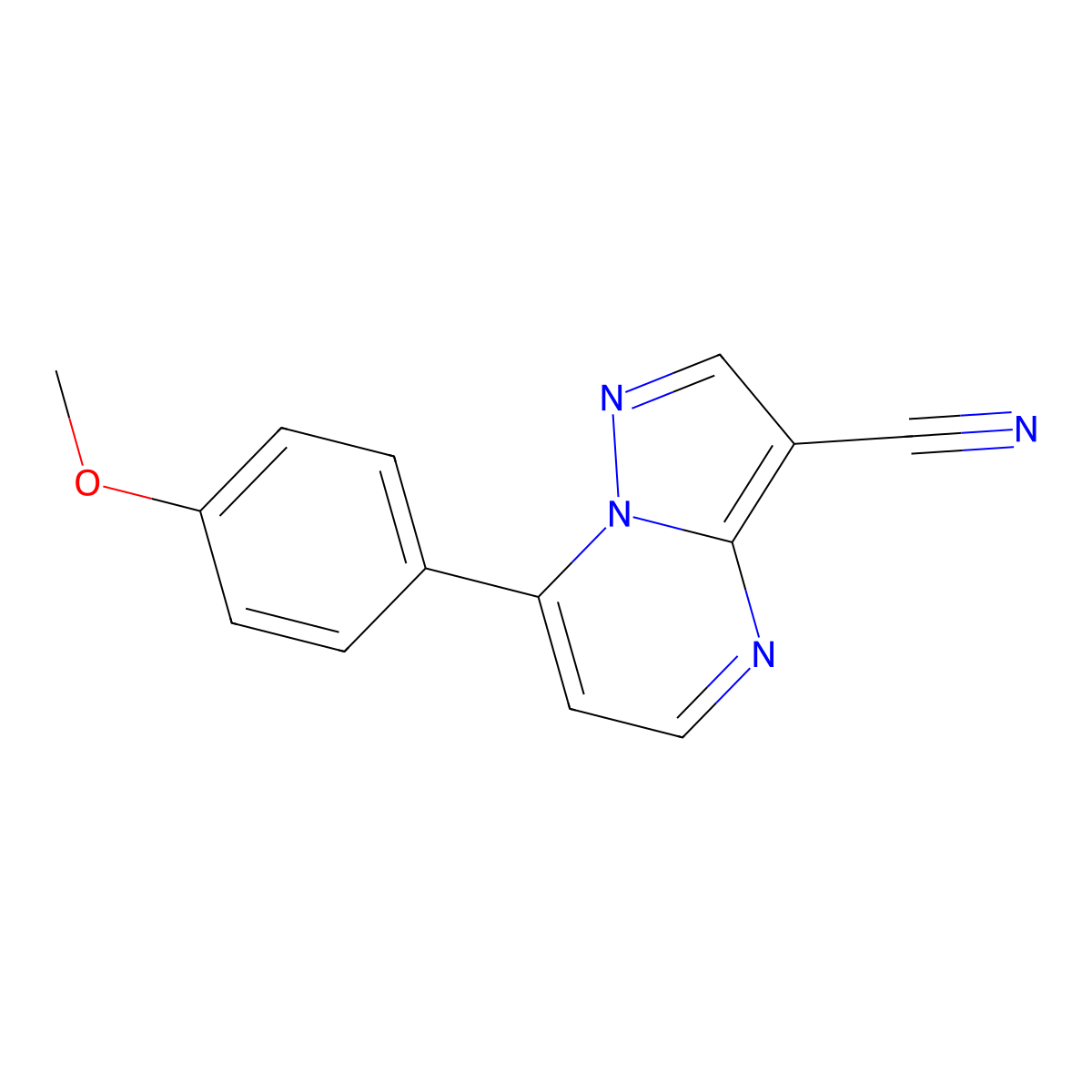 7-(4-Methoxyphenyl)pyrazolo[1,5-a]pyrimidine-3-carbonitrile molecular structure, CAS 320417-21-8