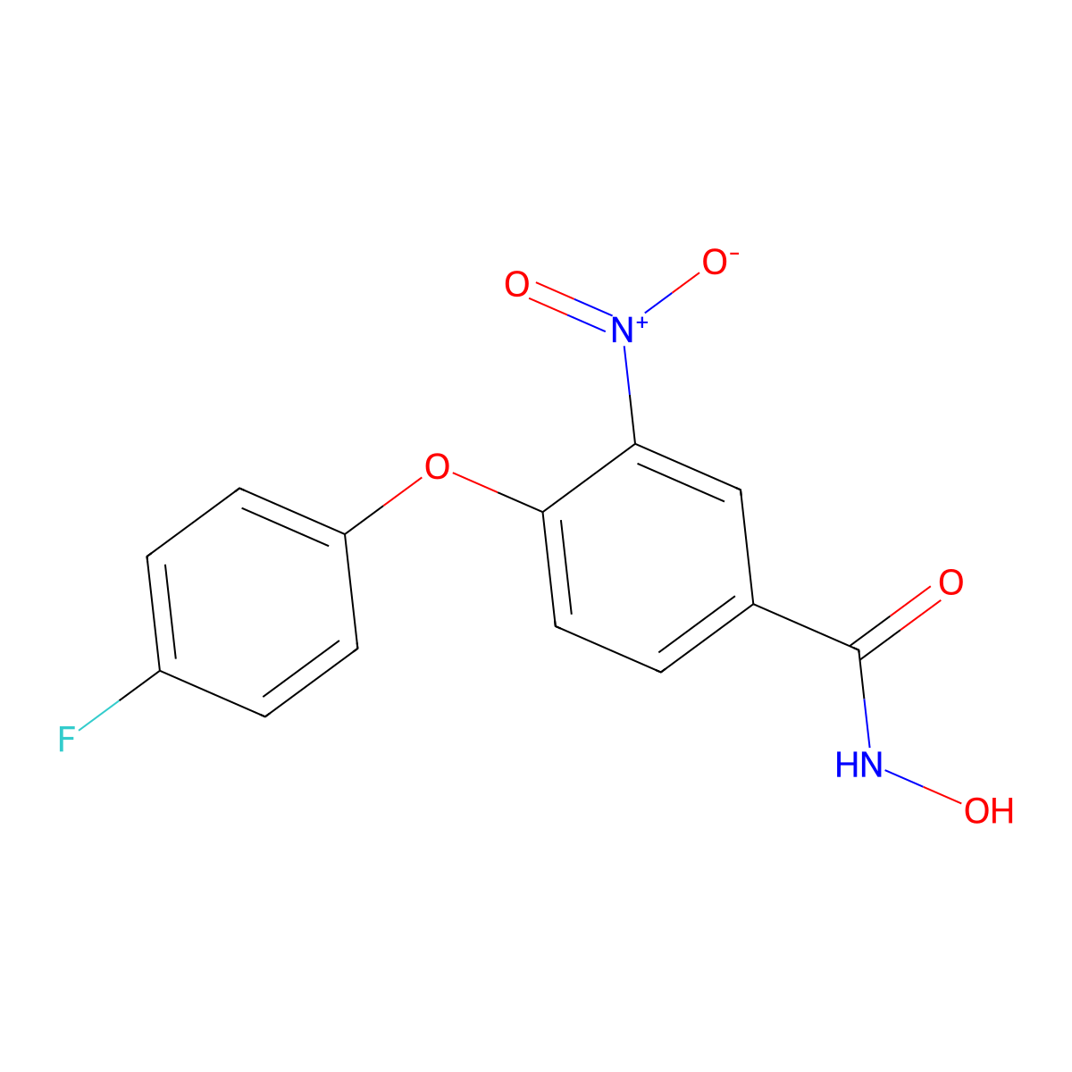 4-(4-fluorophenoxy)-N-hydroxy-3-nitrobenzamide molecular structure, CAS 320417-29-6