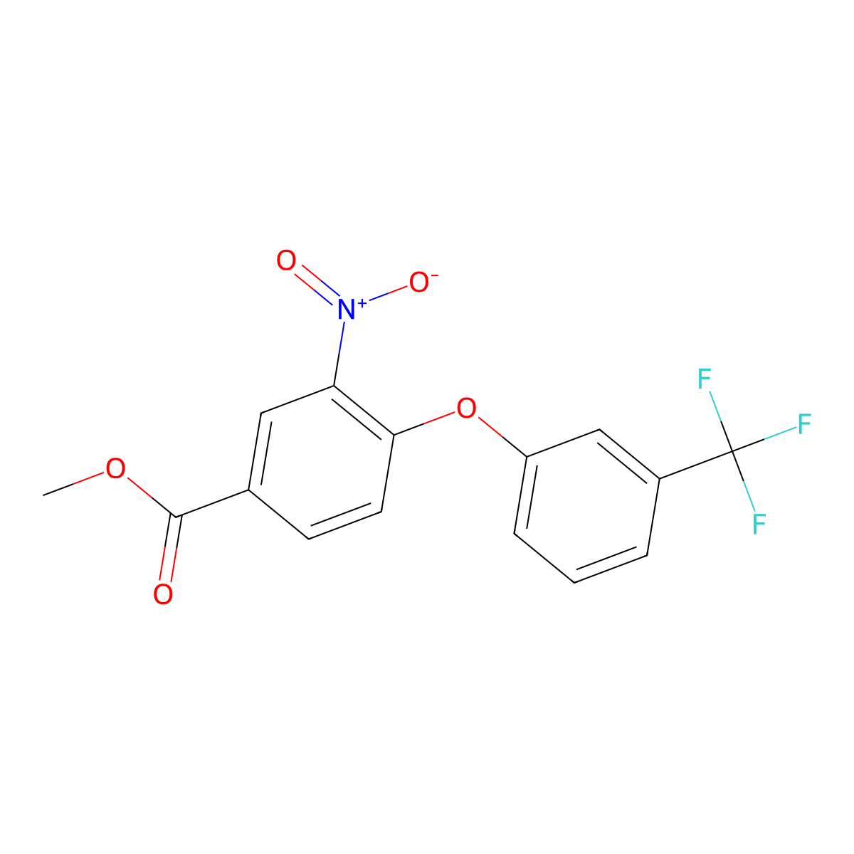 Methyl 3-nitro-4-[3-(trifluoromethyl)phenoxy]benzoate molecular structure, CAS 320417-31-0