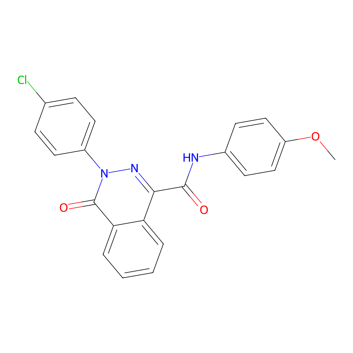 3-(4-chlorophenyl)-N-(4-methoxyphenyl)-4-oxo-3,4-dihydro-1-phthalazinecarboxamide molecular structure, CAS 320417-61-6