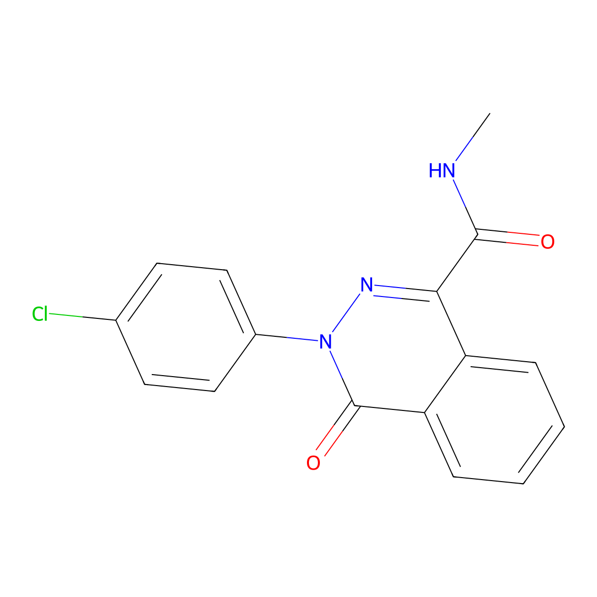 3-(4-chlorophenyl)-N-methyl-4-oxo-3,4-dihydro-1-phthalazinecarboxamide molecular structure, CAS 320417-93-4