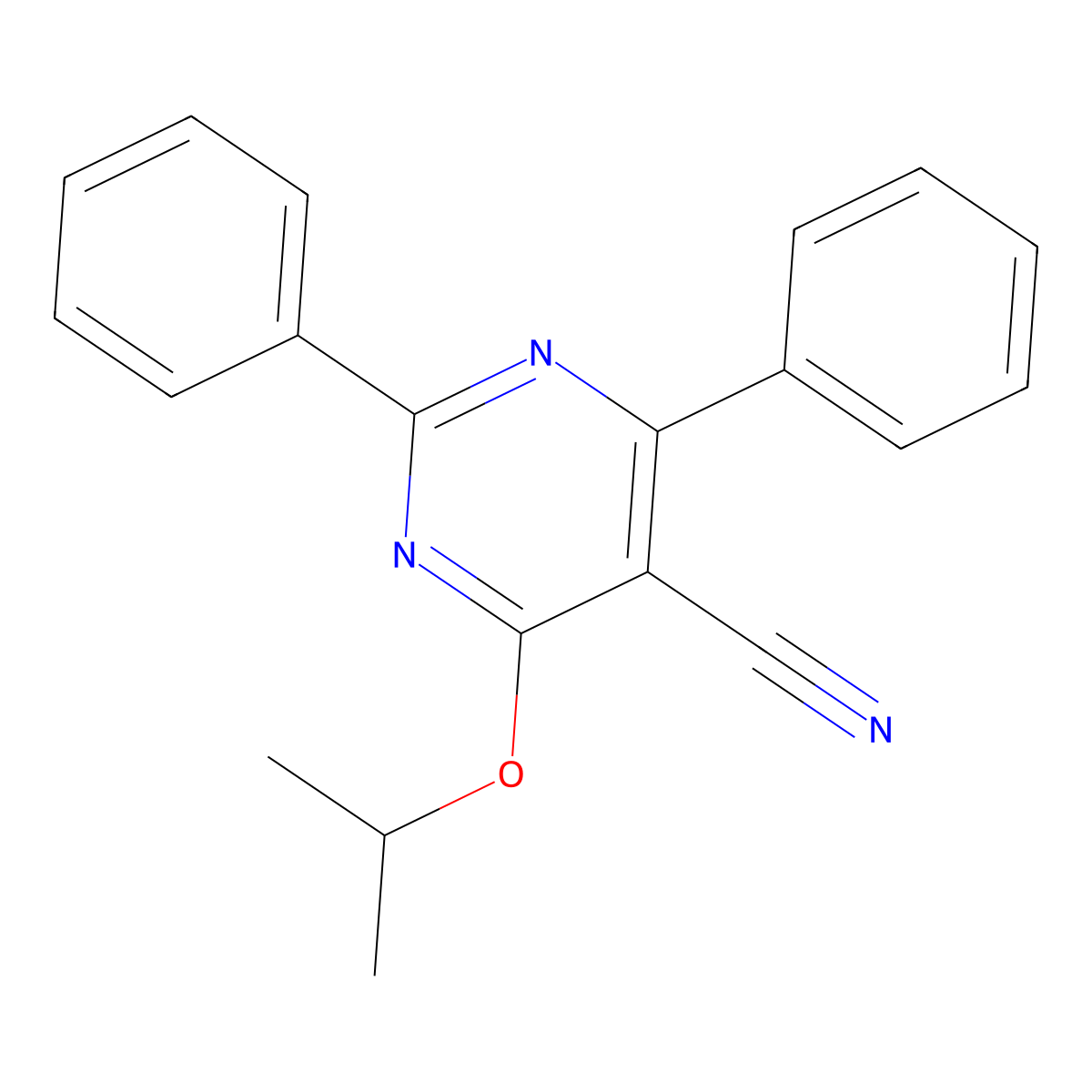 4-(1-Methylethoxy)-2,6-diphenyl-5-pyrimidinecarbonitrile molecular structure, CAS 320418-33-5