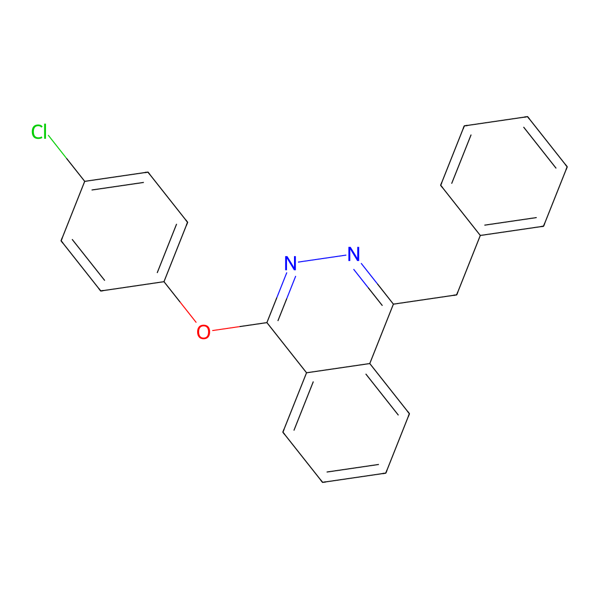 1-Benzyl-4-(4-chlorophenoxy)phthalazine molecular structure, CAS 320418-70-0