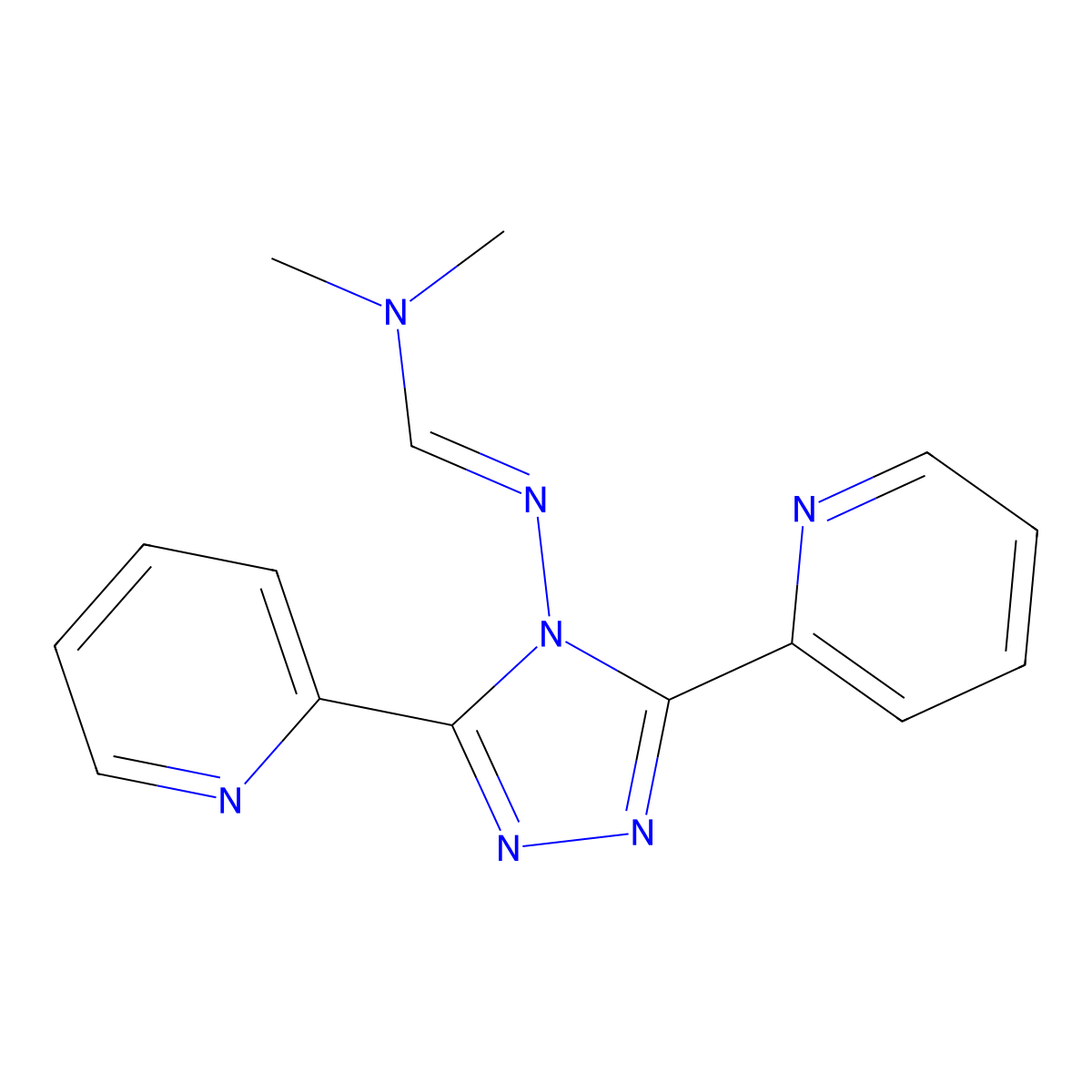 (E)-N'-[3,5-bis(pyridin-2-yl)-4H-1,2,4-triazol-4-yl]-N,N-dimethylmethanimidamide molecular structure, CAS 320418-73-3