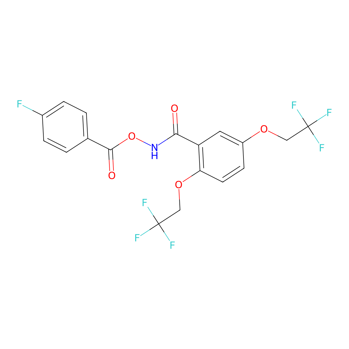 [[2,5-Bis(2,2,2-trifluoroethoxy)benzoyl]amino] 4-fluorobenzoate molecular structure, CAS 320418-84-6