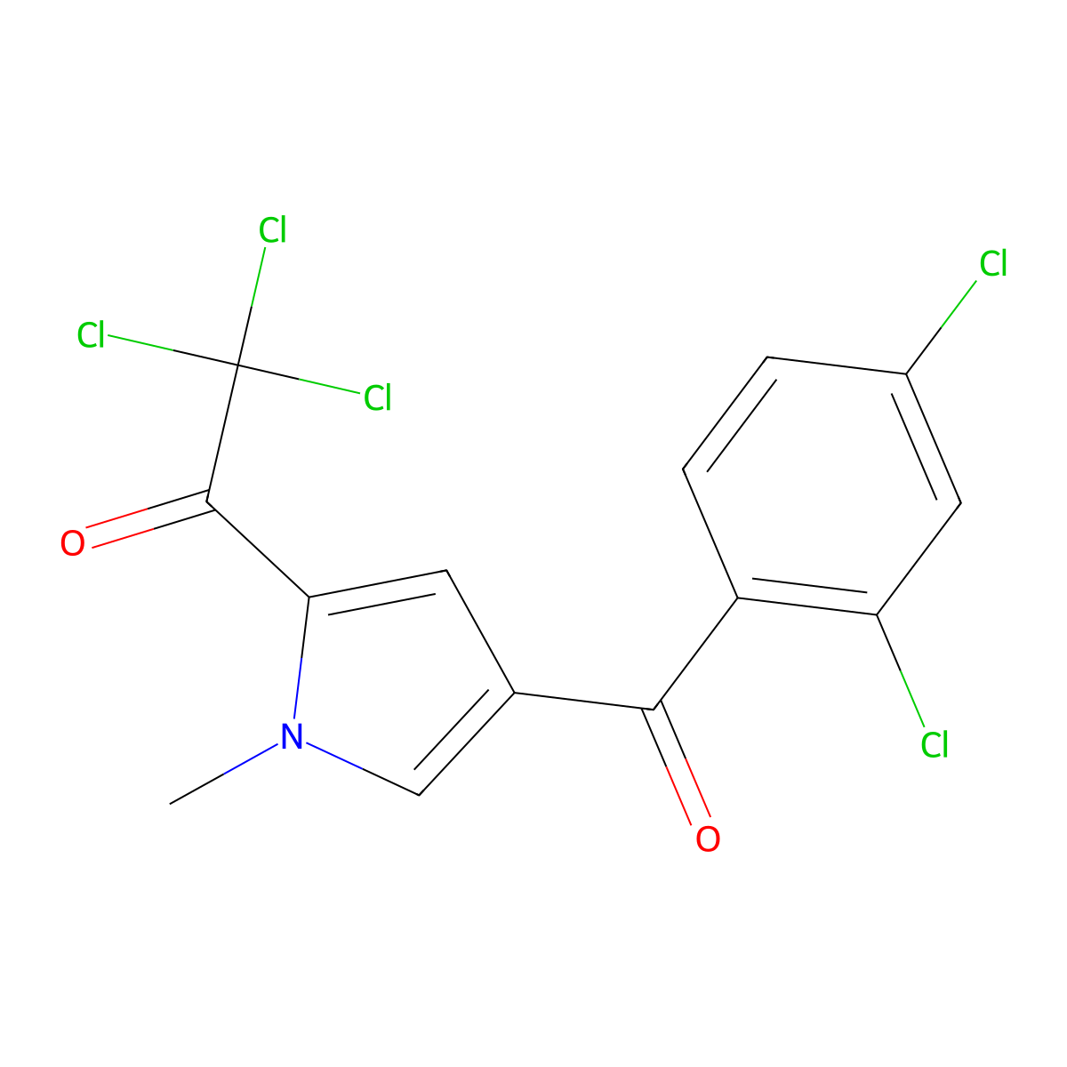 2,2,2-trichloro-1-[4-(2,4-dichlorobenzoyl)-1-methyl-1H-pyrrol-2-yl]-1-ethanone molecular structure, CAS 320419-19-0