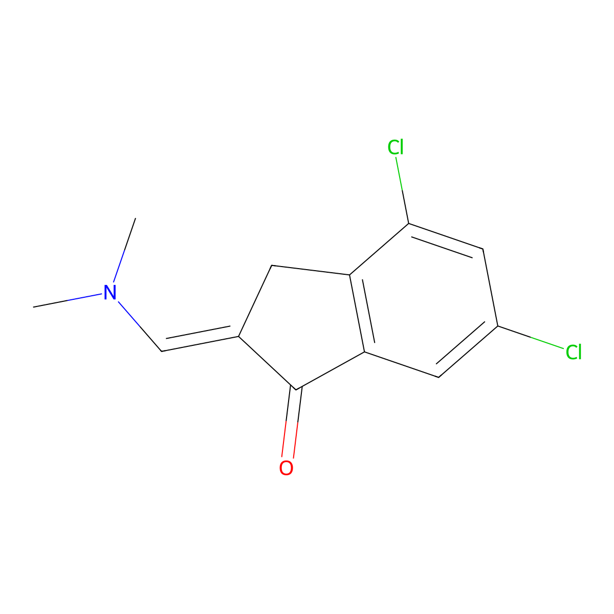 4,6-Dichloro-2-[(dimethylamino)methylene]-1-indanone molecular structure, CAS 320419-47-4